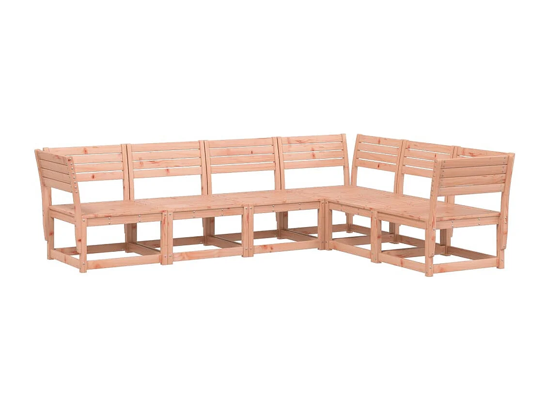 Salon de jardin 6 pcs bois massif douglas