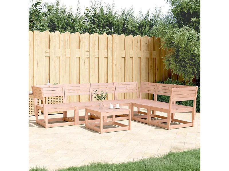 Salon de jardin 6 pcs bois massif douglas