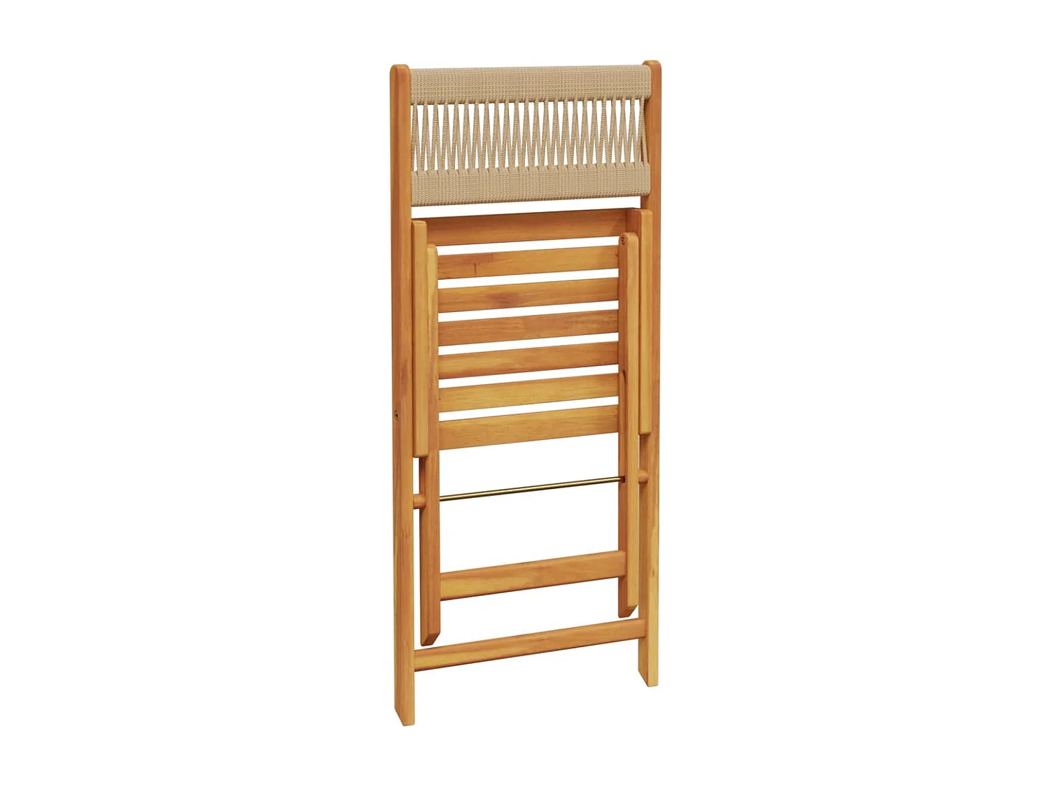 Set da Bistrot 3pz Beige in Polipropilene e Legno Massello