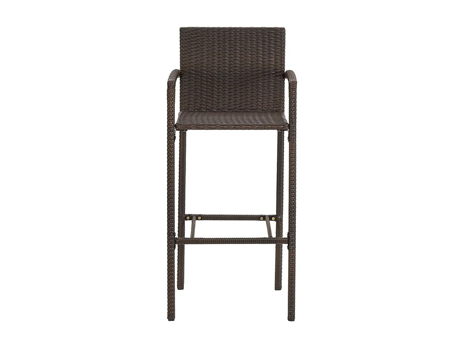 Set Bar da Giardino 3 pz Marrone in Legno Acacia e Polyrattan