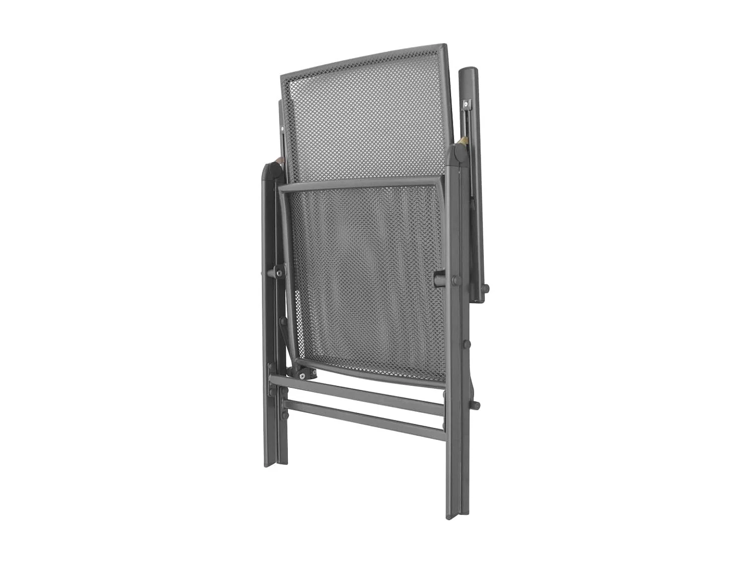 Set Sedie Giardino Reclinabili 3pz Antracite Acciaio Verniciato