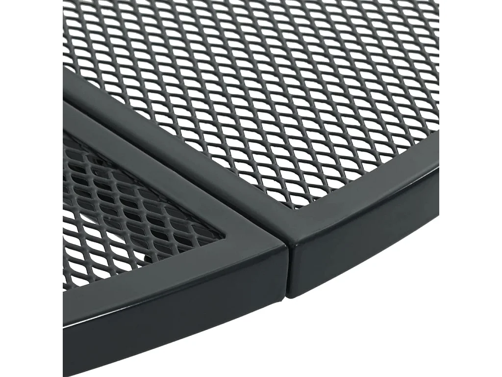 Set Sedie Giardino Reclinabili 3pz Antracite Acciaio Verniciato