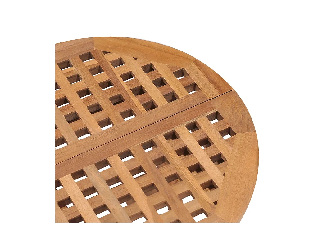Ensemble à manger d'extérieur pliable avec coussin 3 pcs Teck