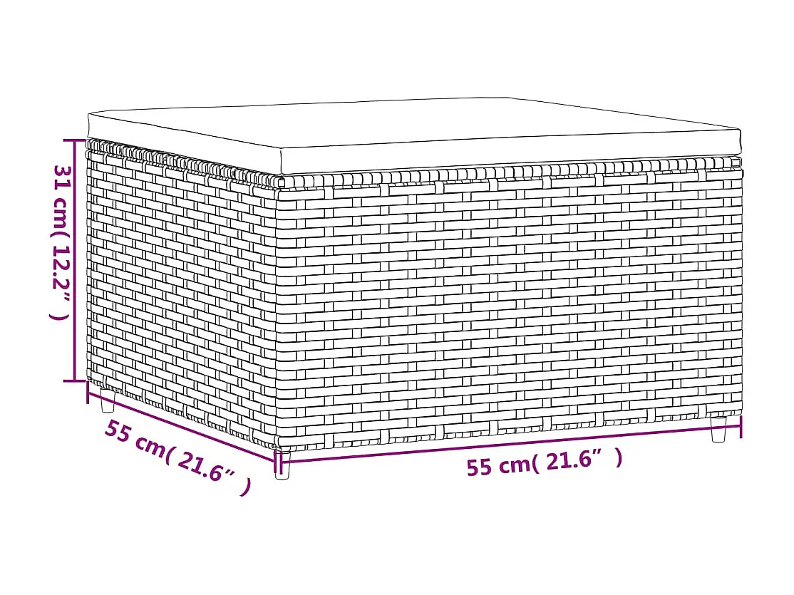 Set Mobili da Giardino 6 pz con Cuscini in Polyrattan Nero