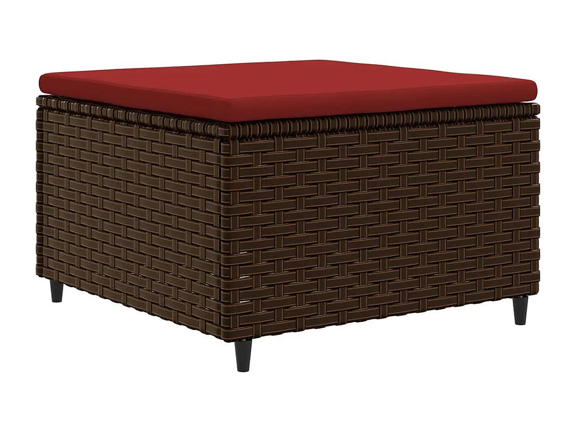 Set Divani da Giardino 7 pz con Cuscini in Polyrattan Marrone