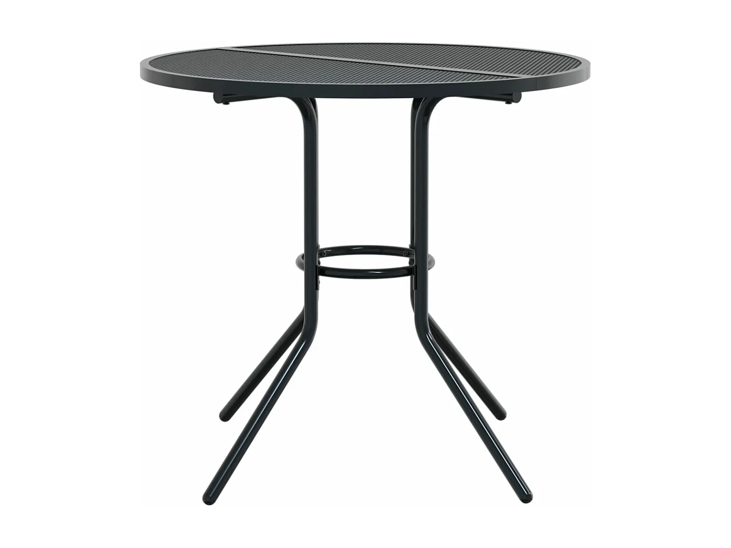 Set Sedie Giardino Impilabili 5pz Antracite Acciaio Verniciato