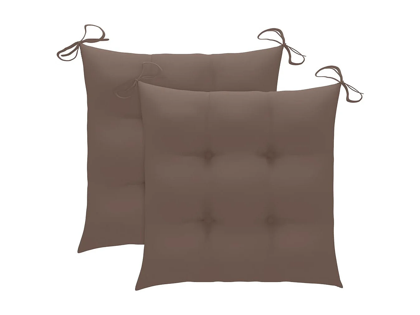 Chaises de jardin avec table à thé et coussins Acacia solide