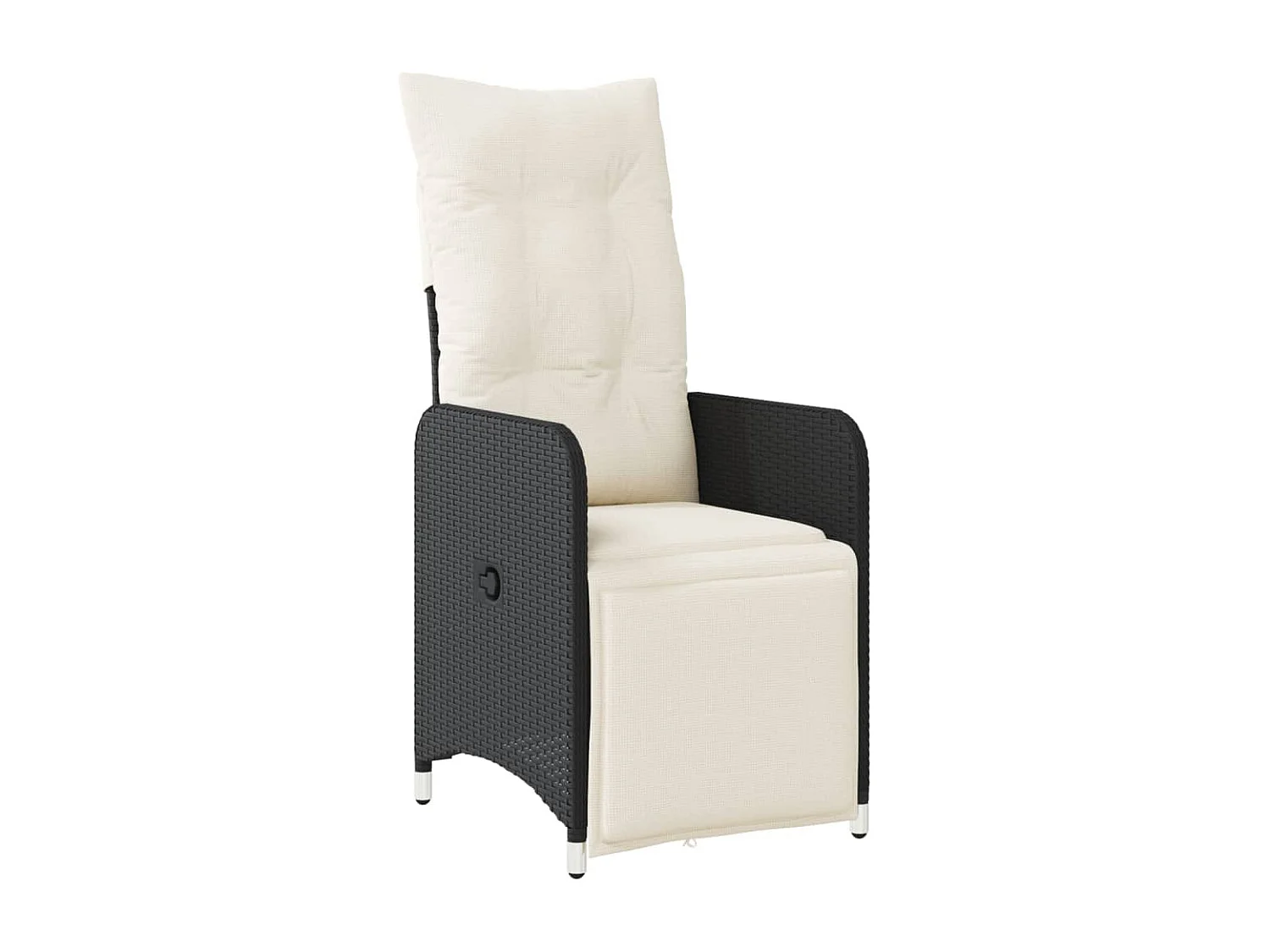 Set da Bistrò da Giardino 11 pz con Cuscini Nero in Polyrattan