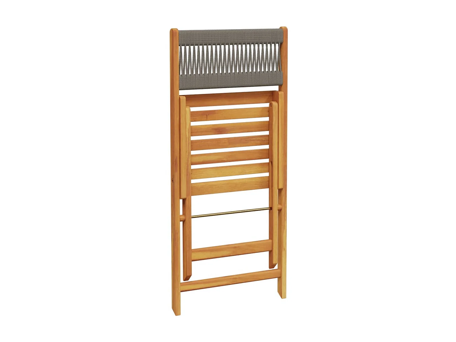 Set da Bistrot 3pz Grigio in Polipropilene e Legno Massello