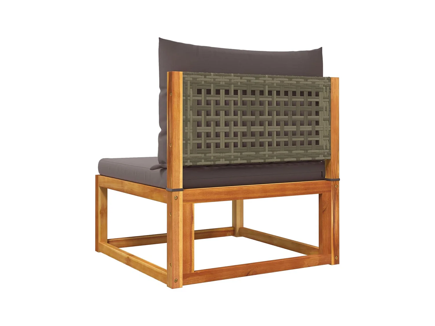 Salon de jardin avec coussins 9 pcs bois massif d'acacia