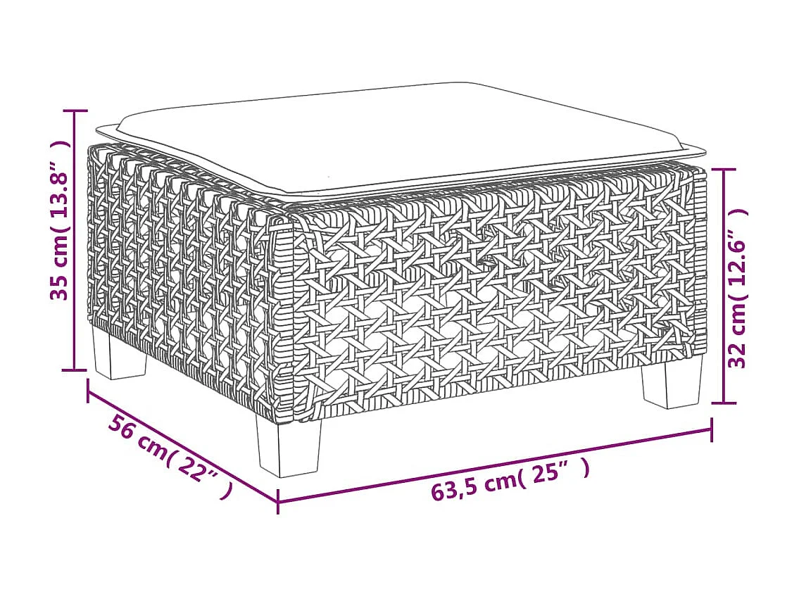 Set Divani da Giardino con Cuscini 7pz Nero Polyrattan