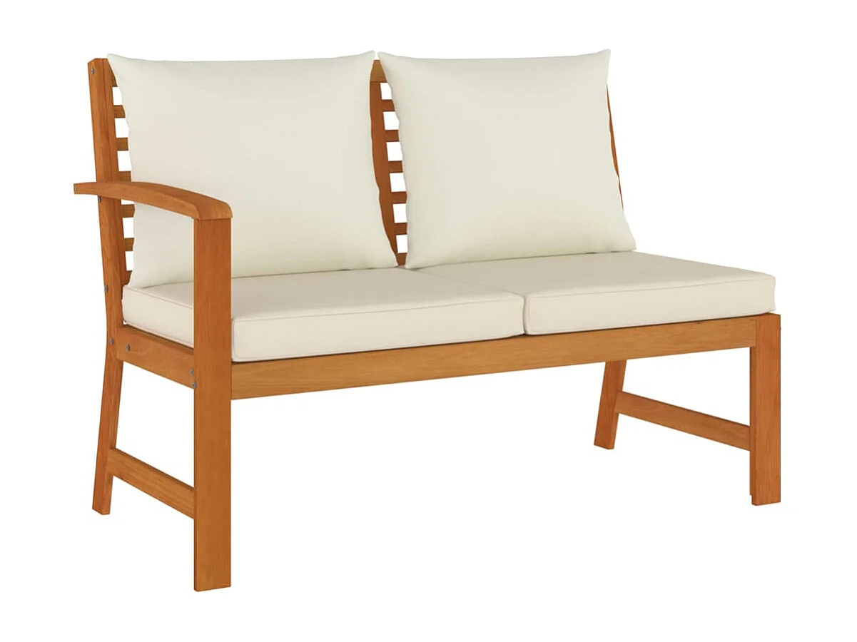 Set da Pranzo Giardino 7pz con Cuscini Legno Massello di Acacia