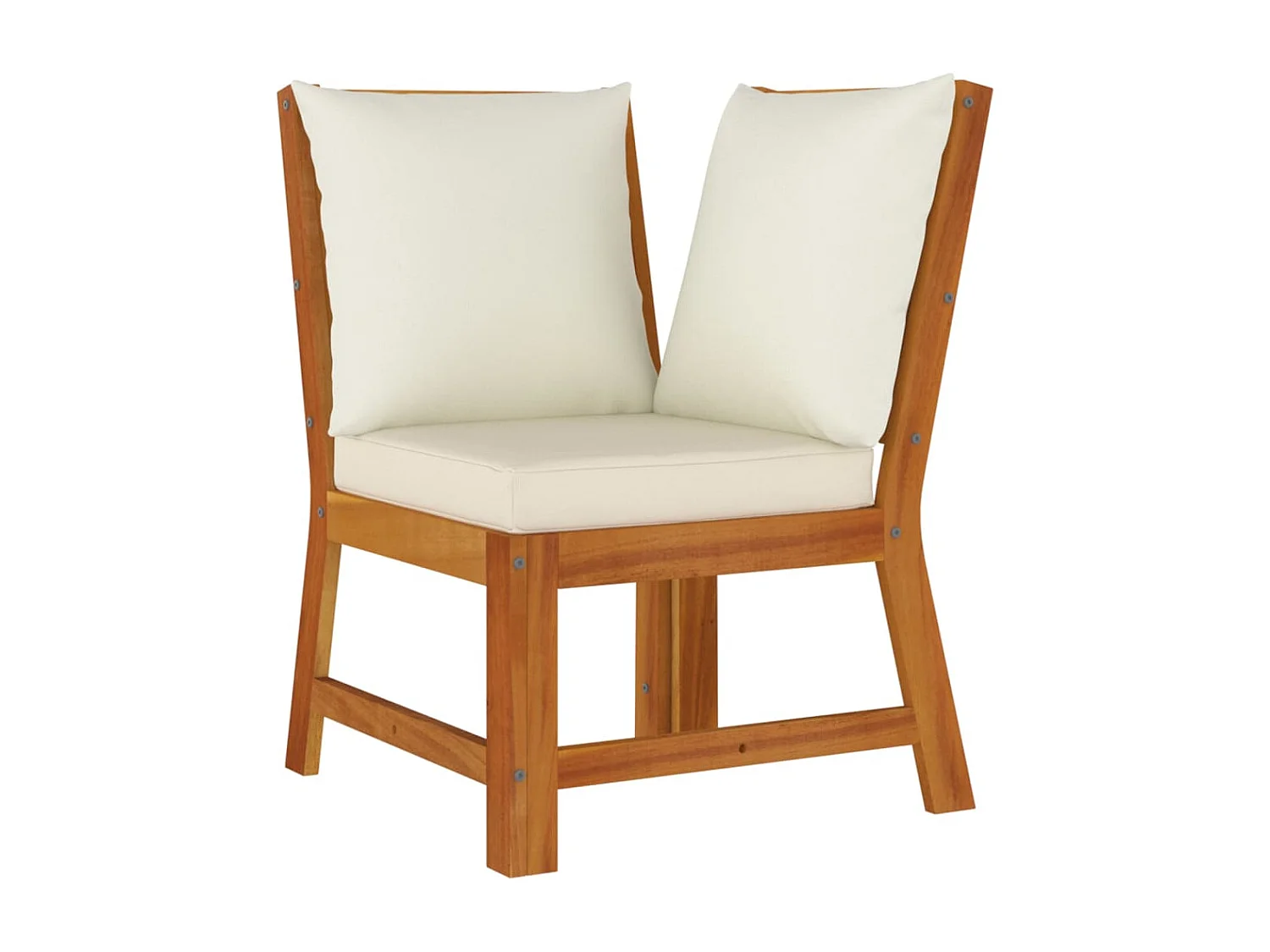 Set da Pranzo Giardino 7pz con Cuscini Legno Massello di Acacia