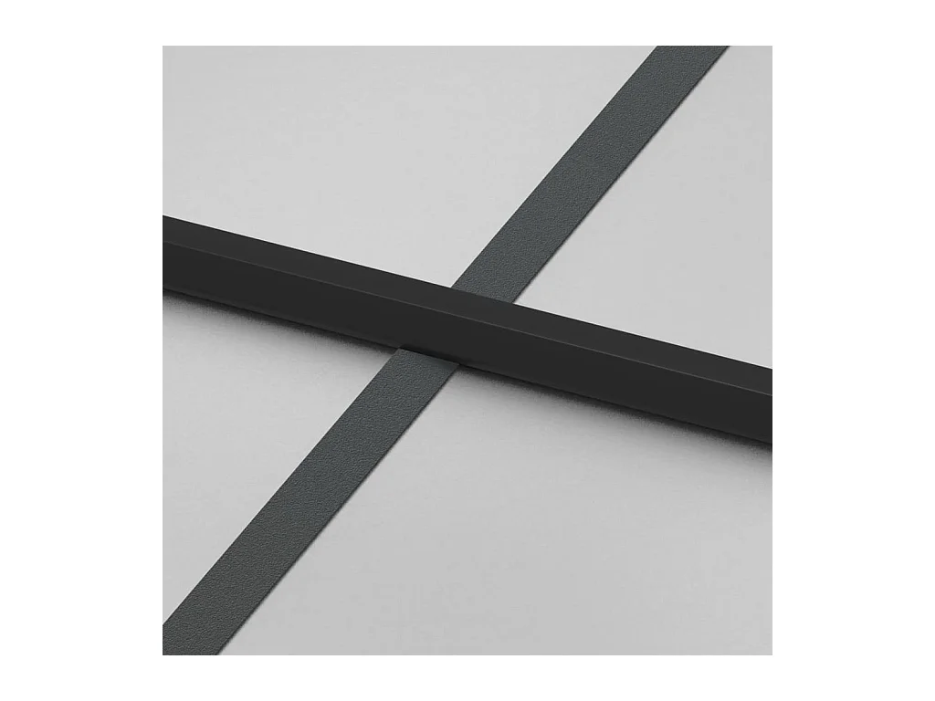 Porte intérieure mince noir 83x201,5 cm verre trempé aluminium