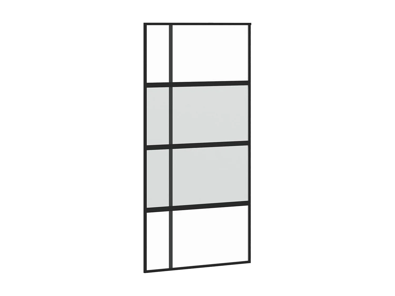 Porte coulissante noir 102,5x205 cm verre trempé aluminium