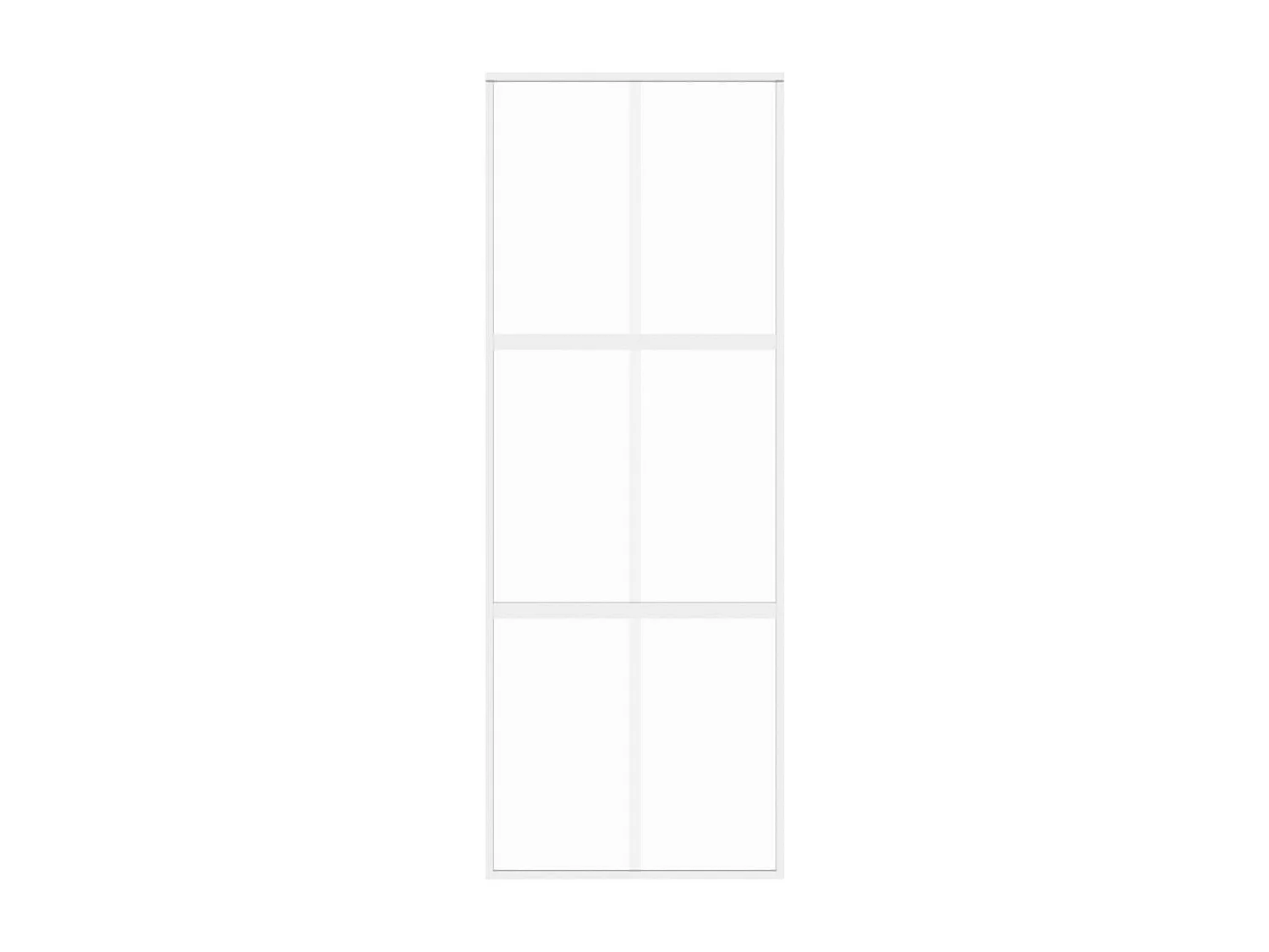 Weiße Schiebetür 76x205 cm aus gehärtetem Aluminiumglas