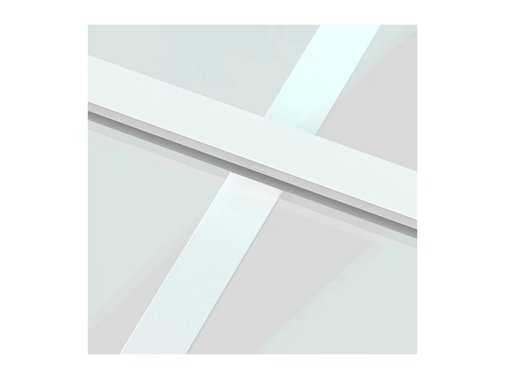 Weiße Schiebetür 76x205 cm aus gehärtetem Aluminiumglas