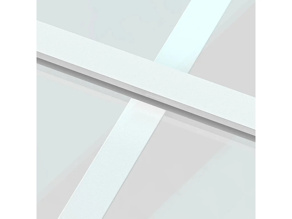 Porte coulissante blanc 76x205 cm verre trempé aluminium