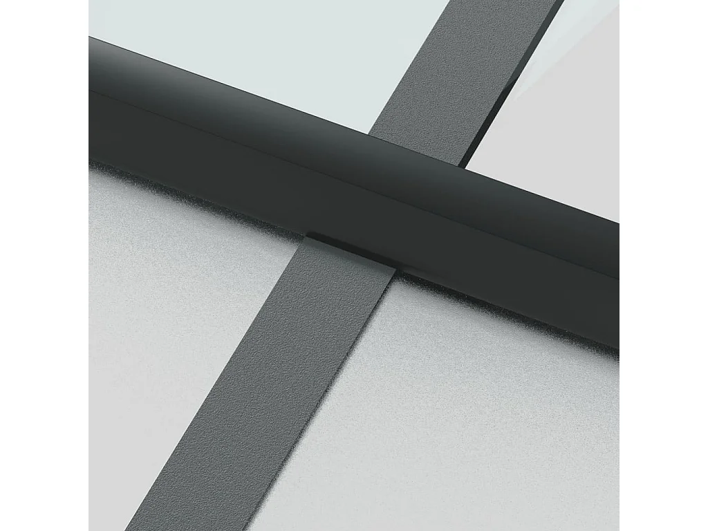 Porte intérieure mince noir verre trempé aluminium