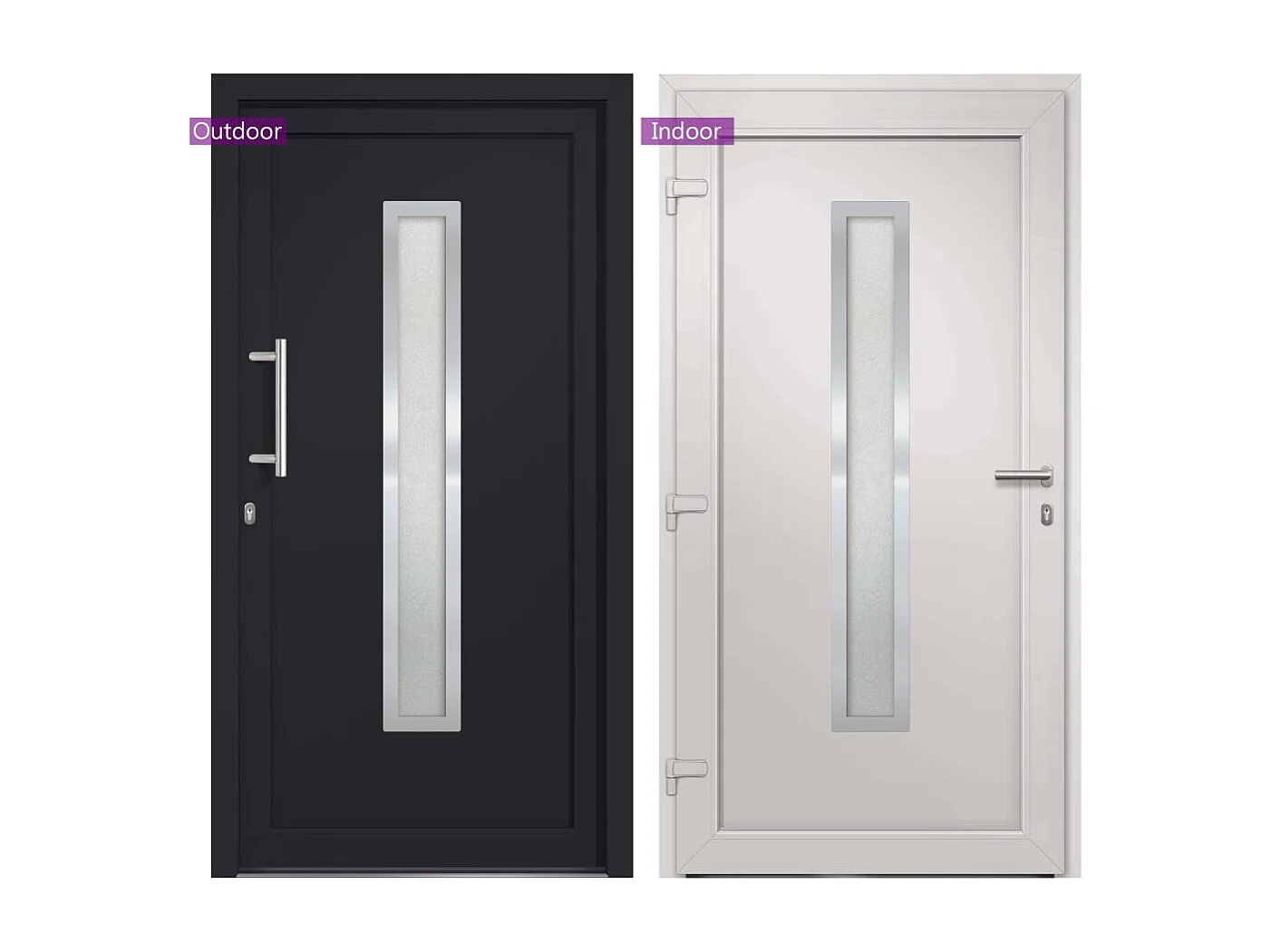 Porte d'entrée Anthracite 108x208 cm