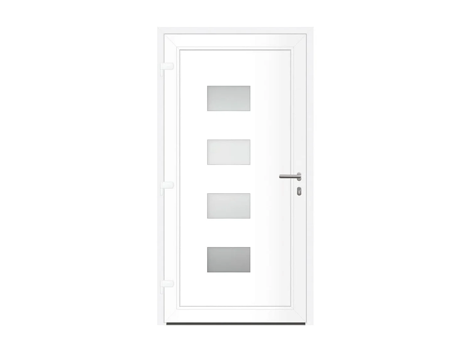 Porta d'ingresso Antracite 110x210 cm Alluminio e PVC