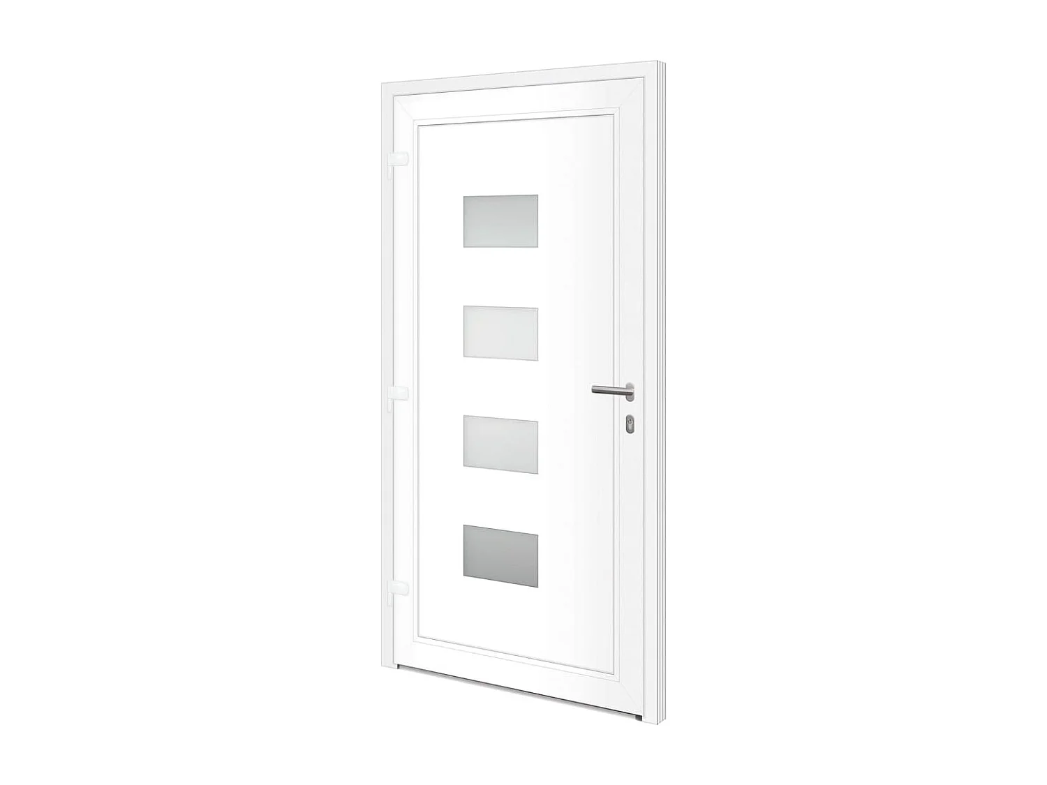 Porta d'ingresso Antracite 110x210 cm Alluminio e PVC