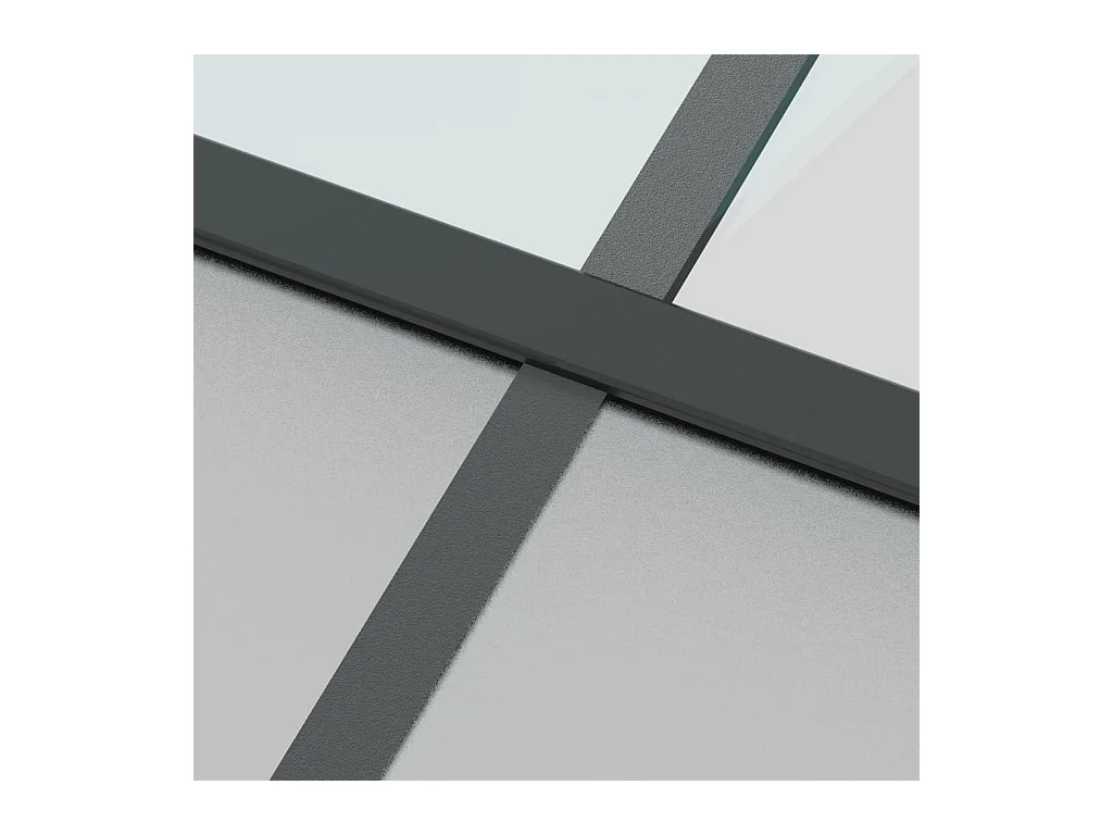 Porte coulissante noir 76x205 cm verre trempé aluminium