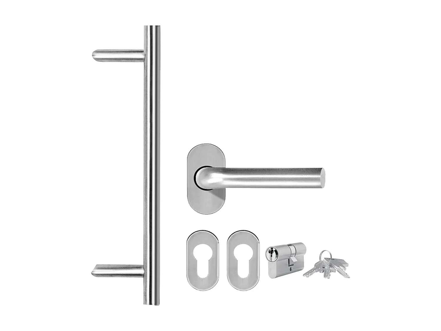 Porta d'ingresso Alluminio e PVC Antracite 100x210 cm