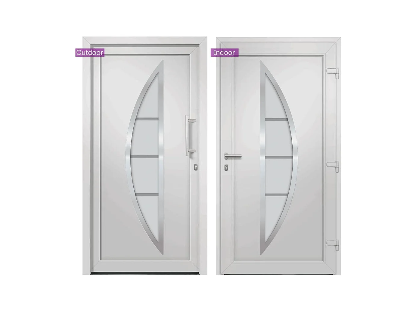 Porte d'entrée Blanc 98x200 cm