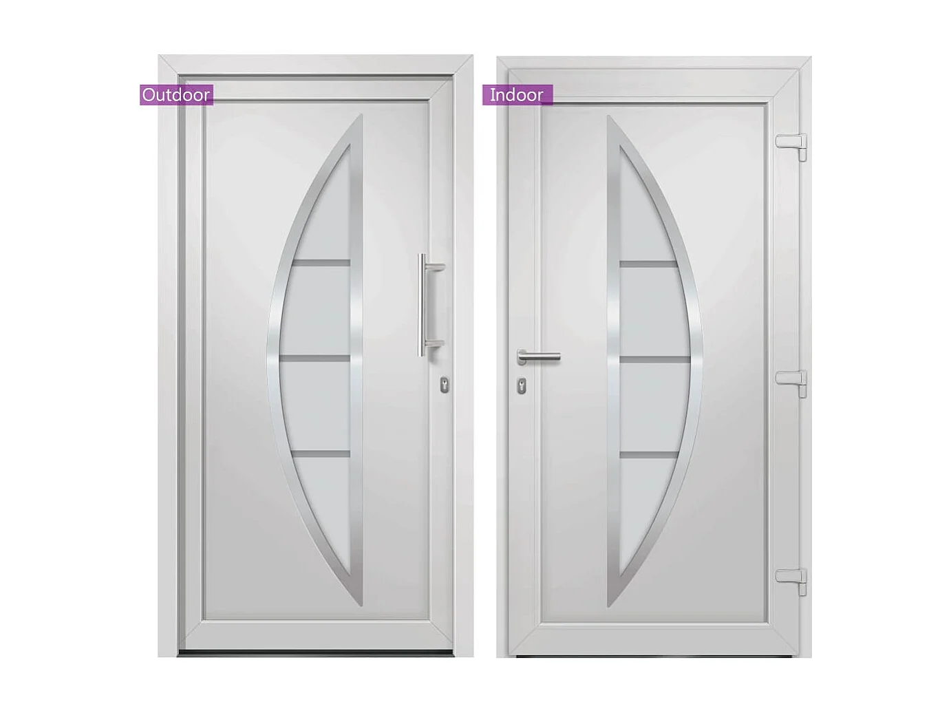 Porte d'entrée Blanc 98x200 cm