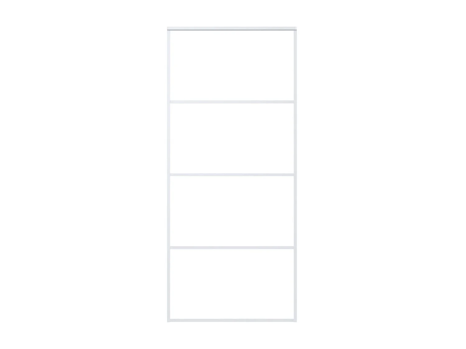 Porta scorrevole ESG vetro e alluminio 90x205 cm Bianco