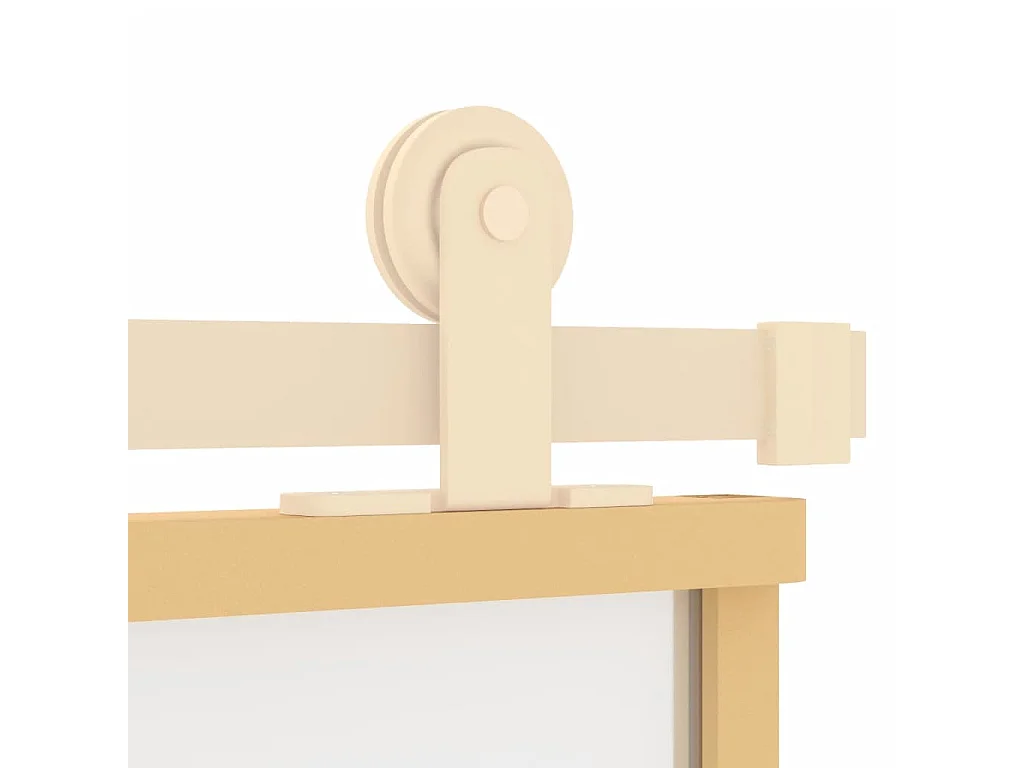 Porte coulissante doré 102,5x205 cm verre ESG dépoli aluminium