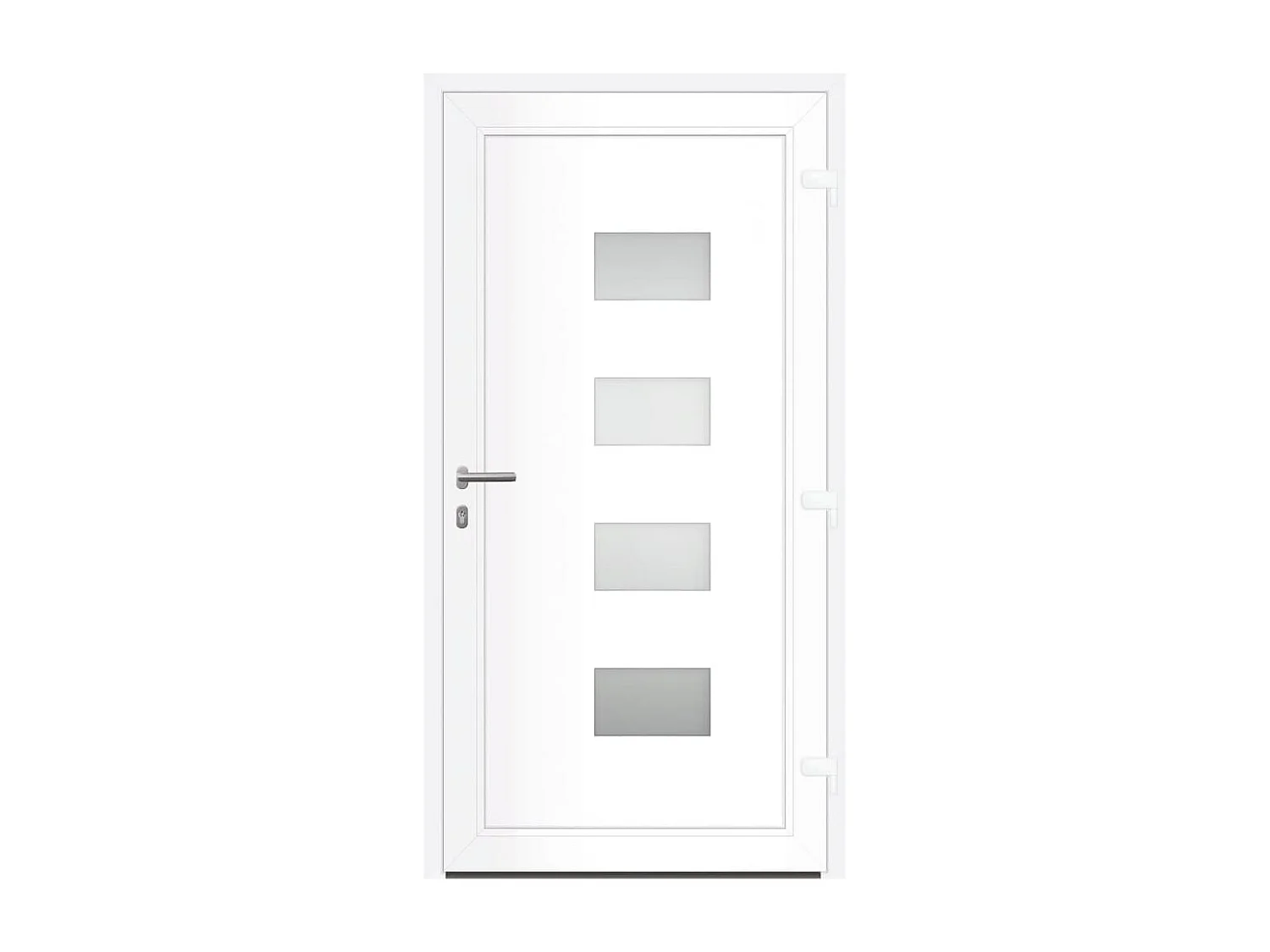 Porta d'ingresso Antracite 110x210 cm Alluminio e PVC