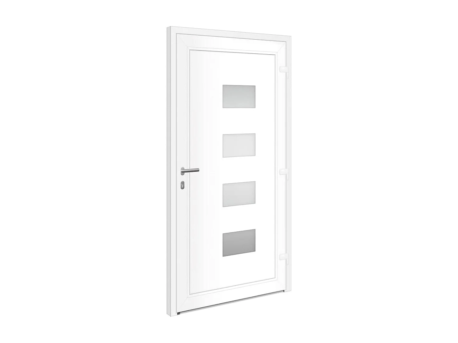 Porta d'ingresso Antracite 110x210 cm Alluminio e PVC