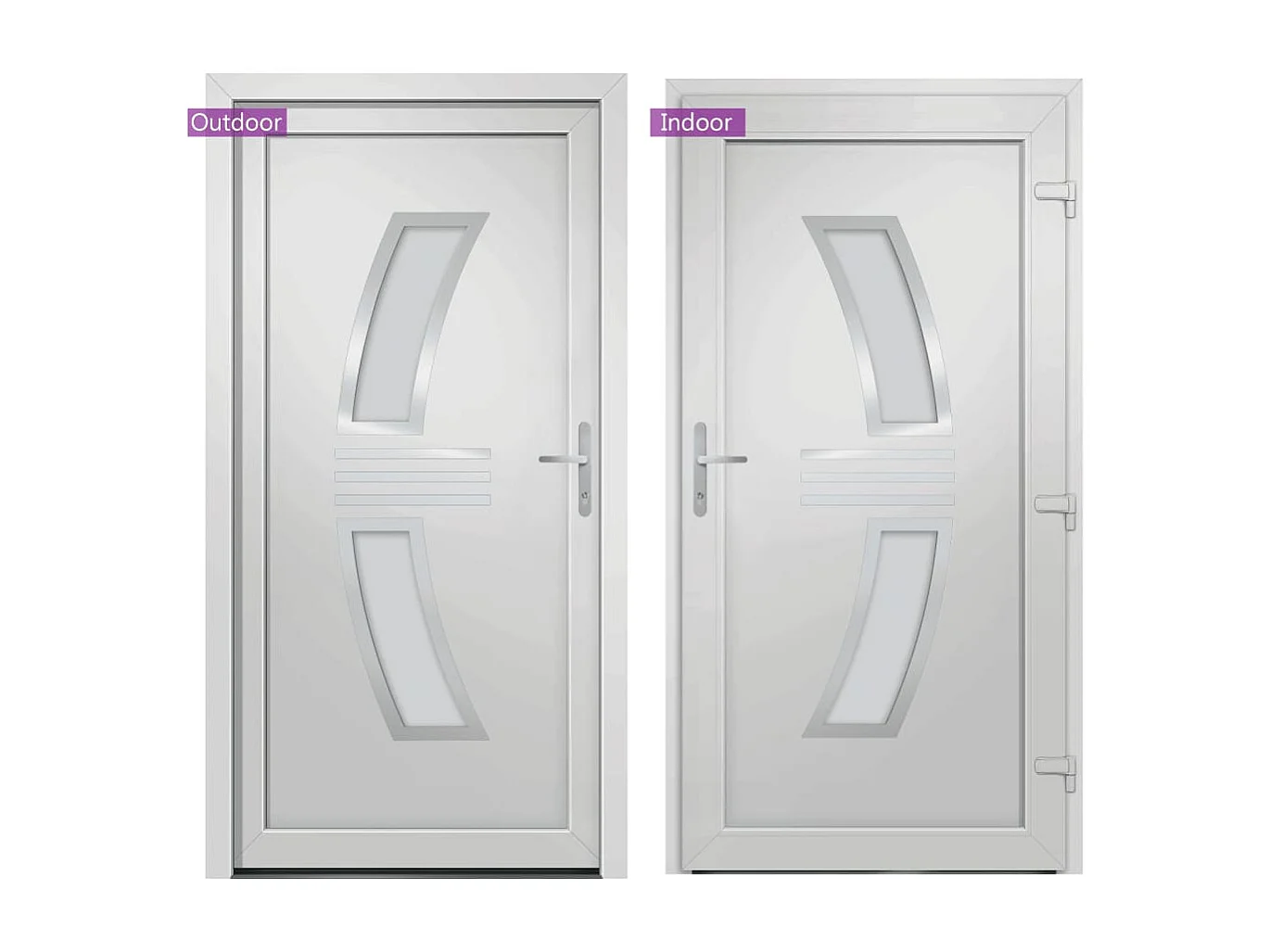 Porta d'ingresso in PVC Bianco 98x200 cm