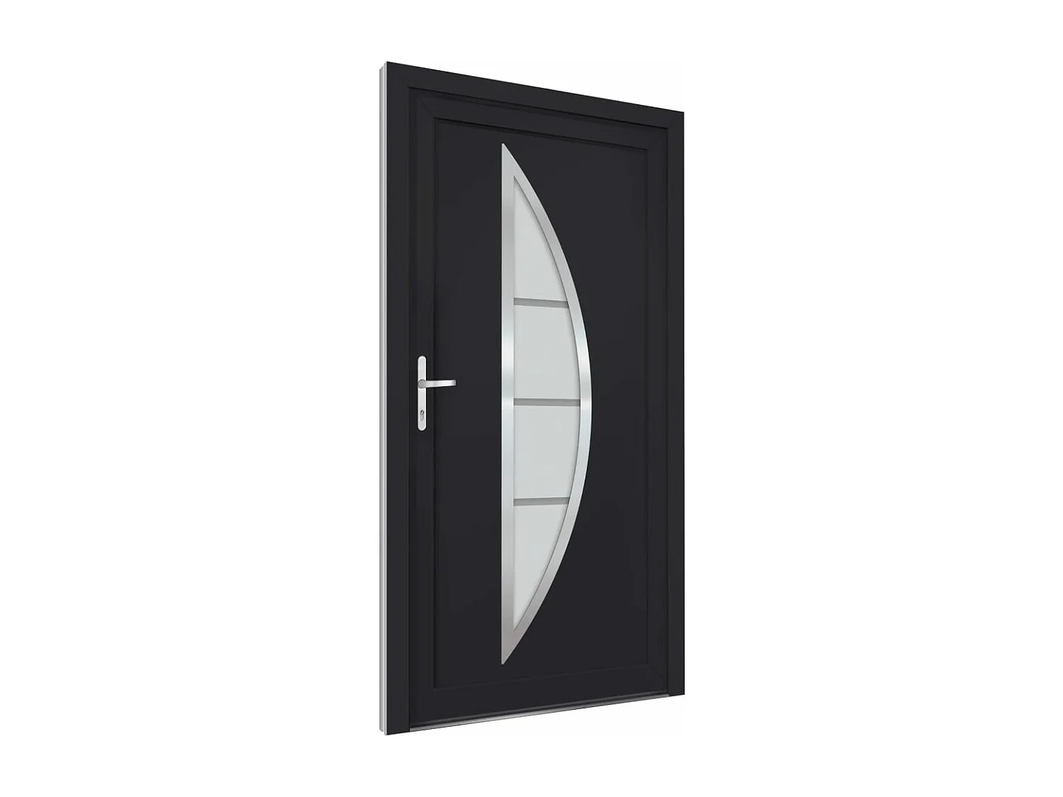 Porte d'entrée anthracite 88x200 cm PVC