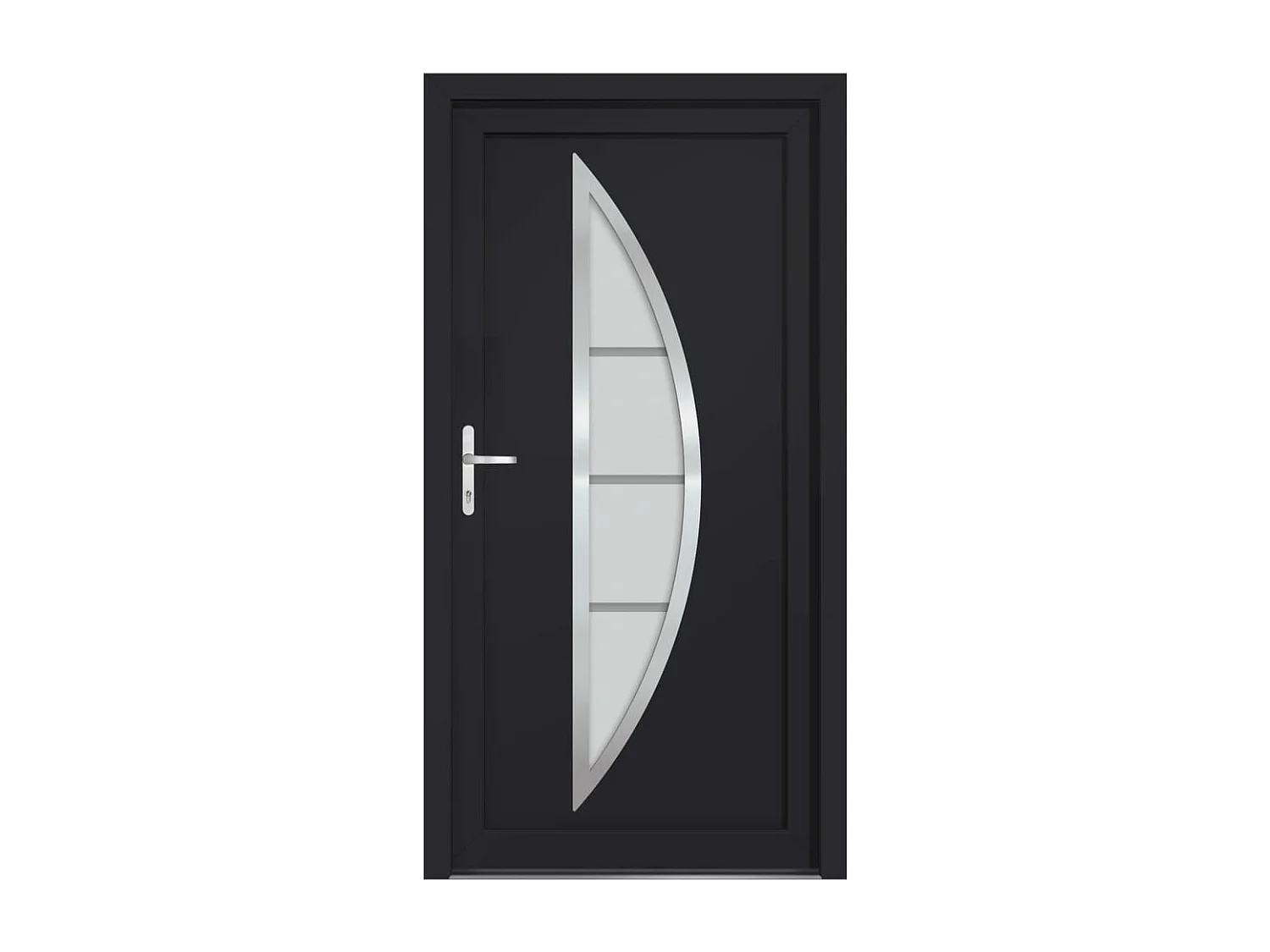 Porte d'entrée anthracite 88x200 cm PVC