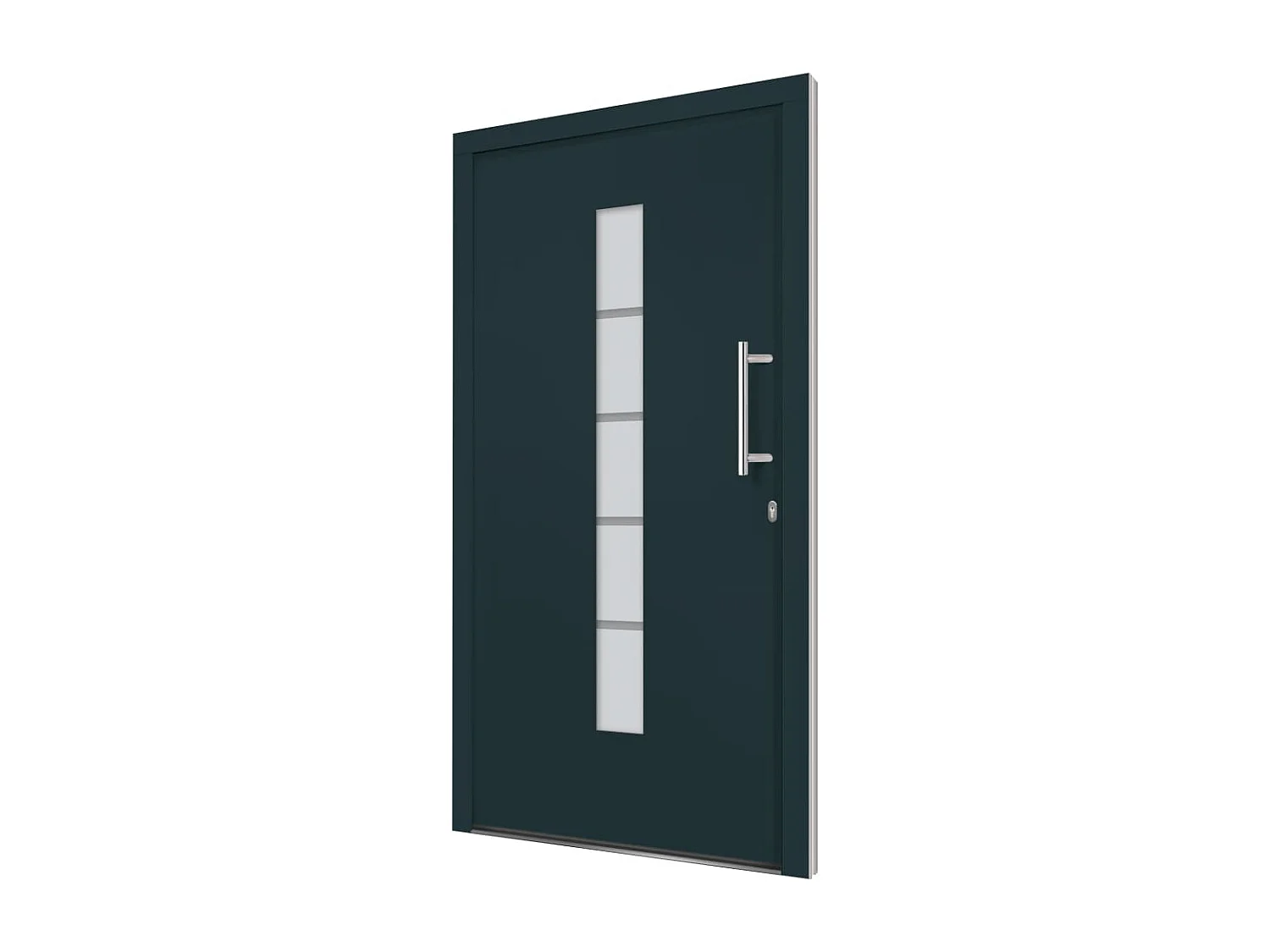 Porta d'ingresso Alluminio e PVC Antracite 100x200 cm