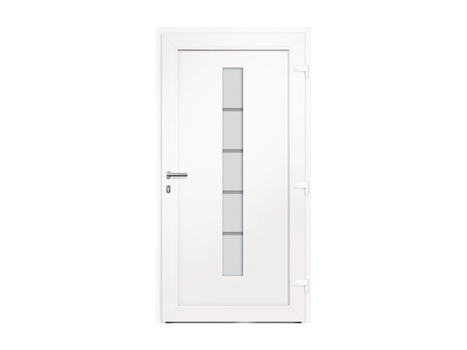 Porta d'ingresso Alluminio e PVC Antracite 100x200 cm