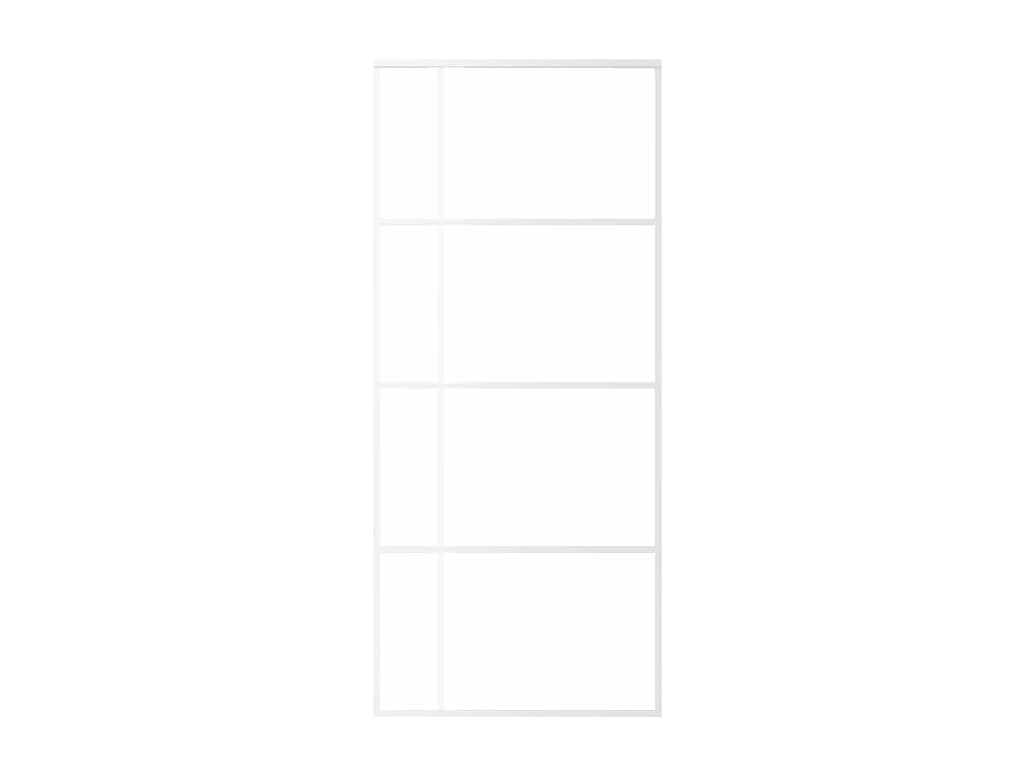 Porta scorrevole Vetro ESG satinato e alluminio 90x205 cm Bianco