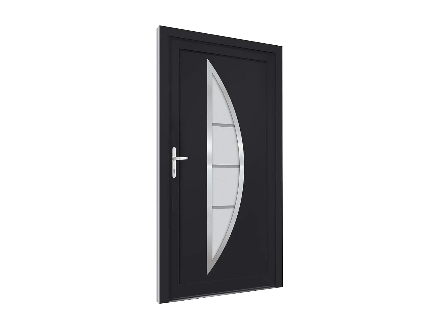 Porte d'entrée anthracite 98x190 cm PVC