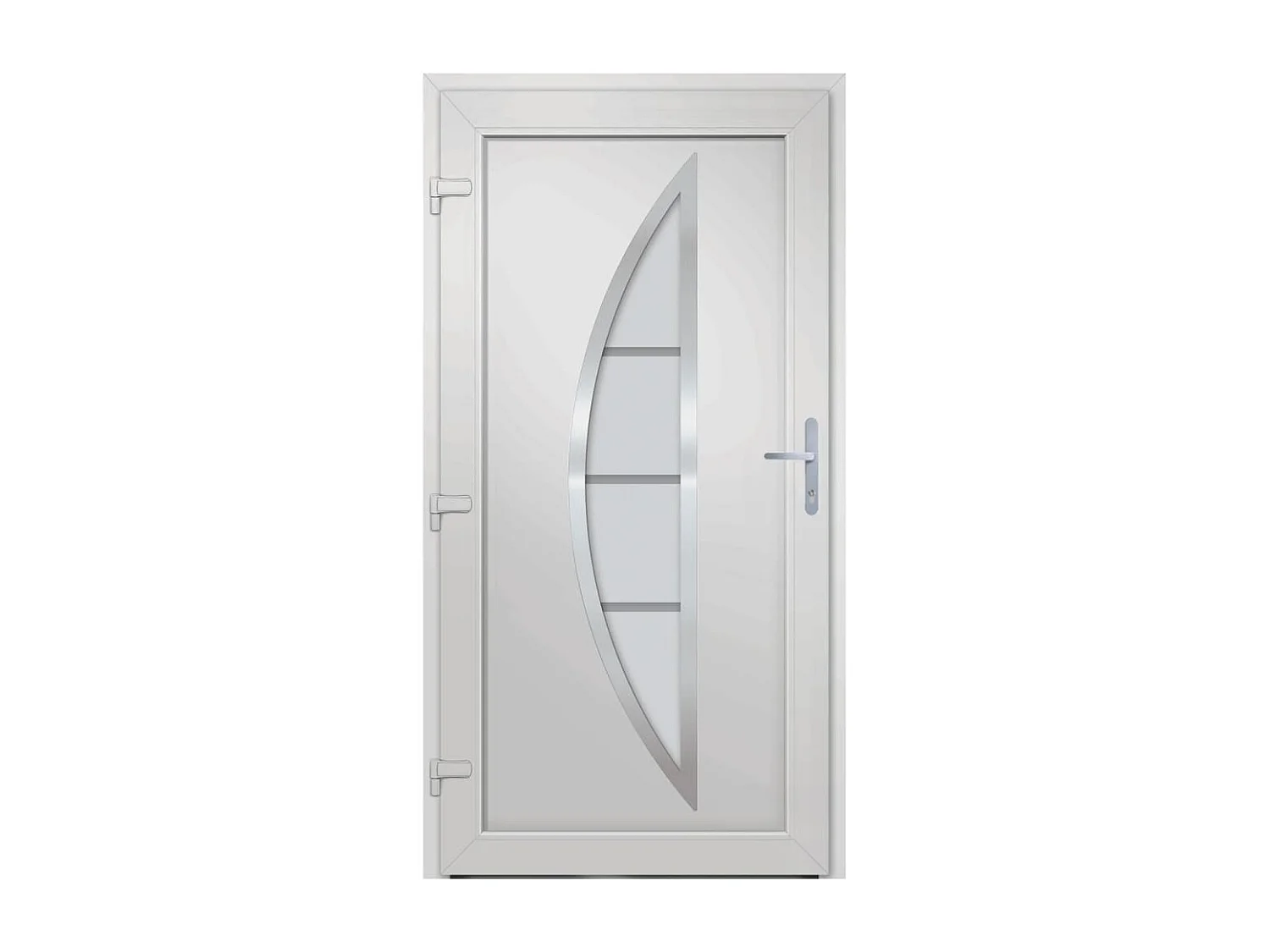 Porte d'entrée anthracite 98x190 cm PVC
