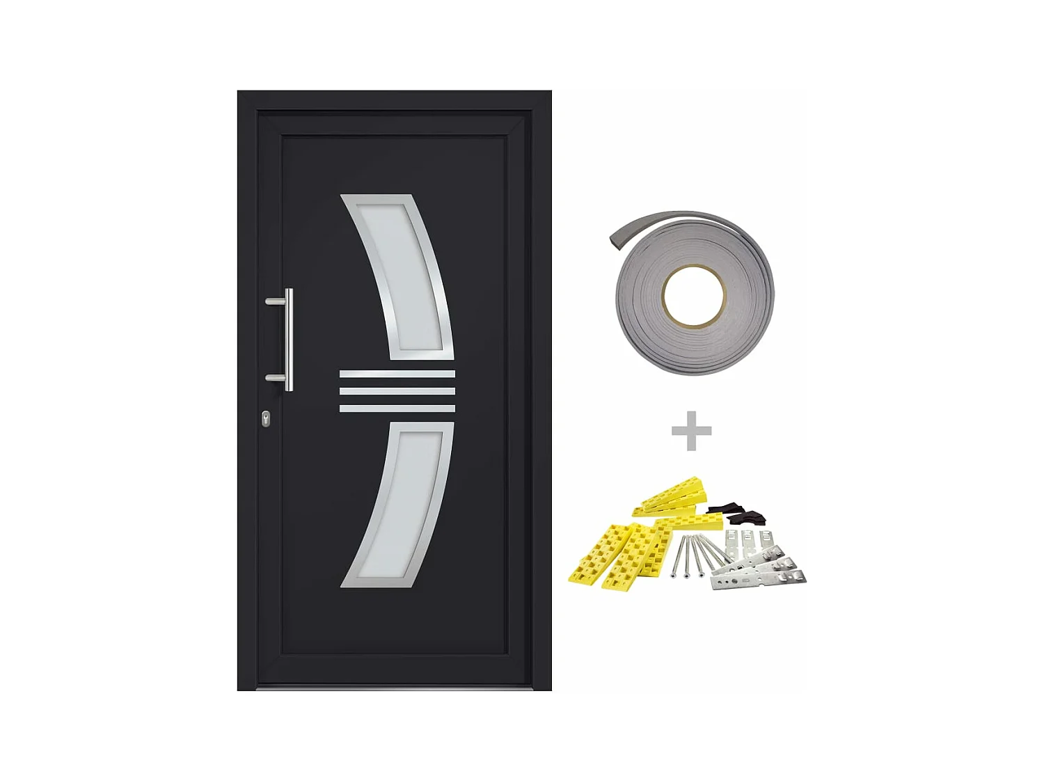 Porta d'ingresso Antracite 88x200 cm
