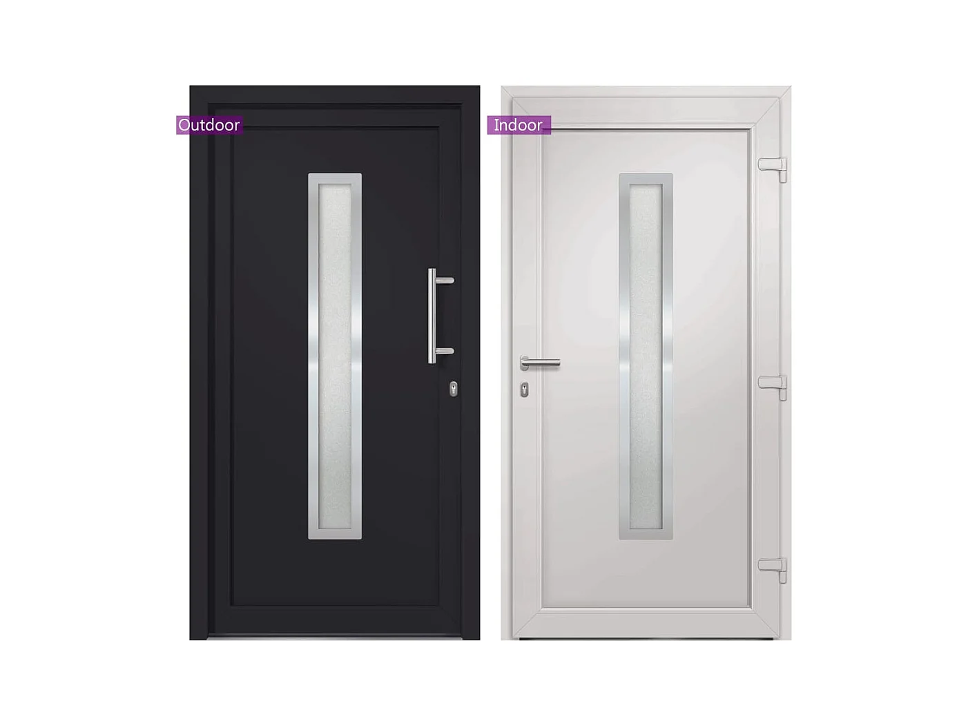 Porte d'entrée Anthracite 88x200 cm