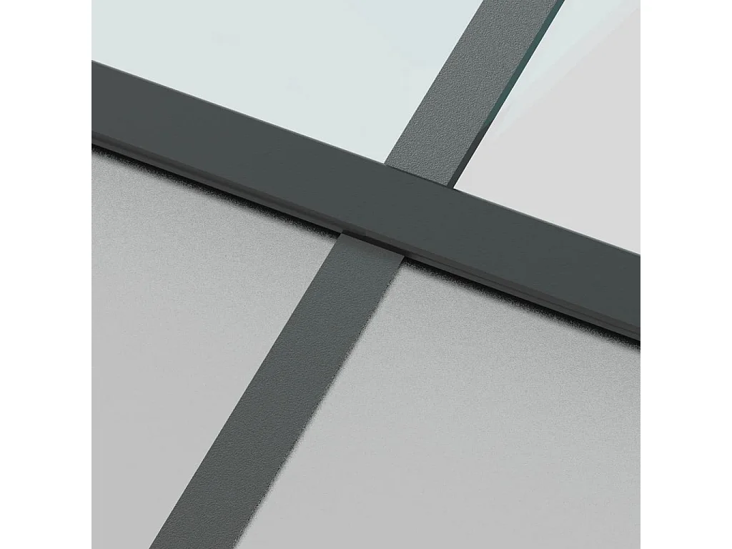 Porte coulissante noir 76x205 cm verre trempé aluminium