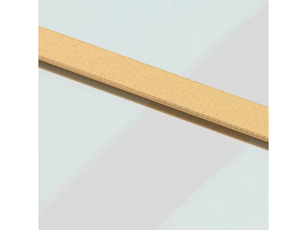 Porte coulissante doré 102,5x205cm verre ESG clair et aluminium