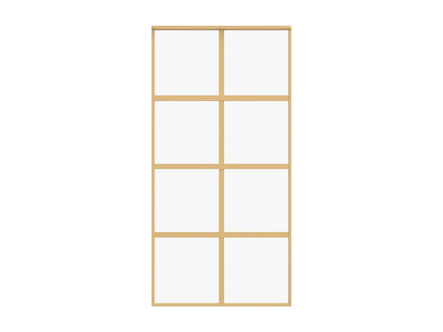 Porte coulissante doré 102,5x205cm verre ESG clair et aluminium