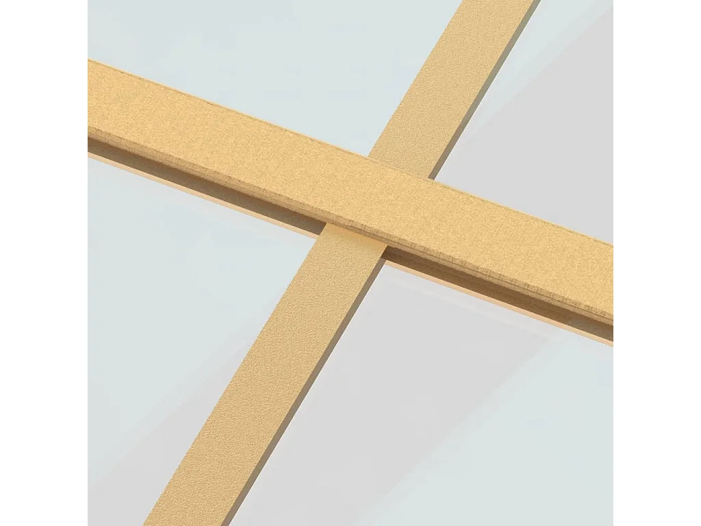 Porte coulissante doré 102,5x205cm verre ESG clair et aluminium