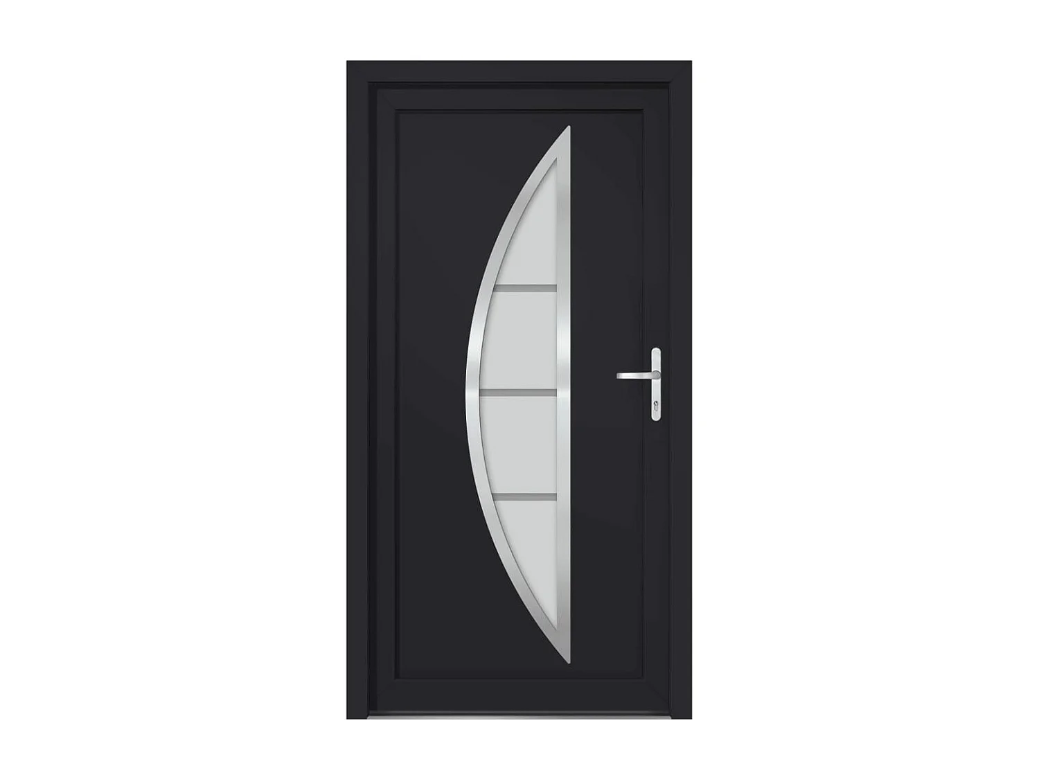 Porta de entrada antracite 98x190 cm PVC