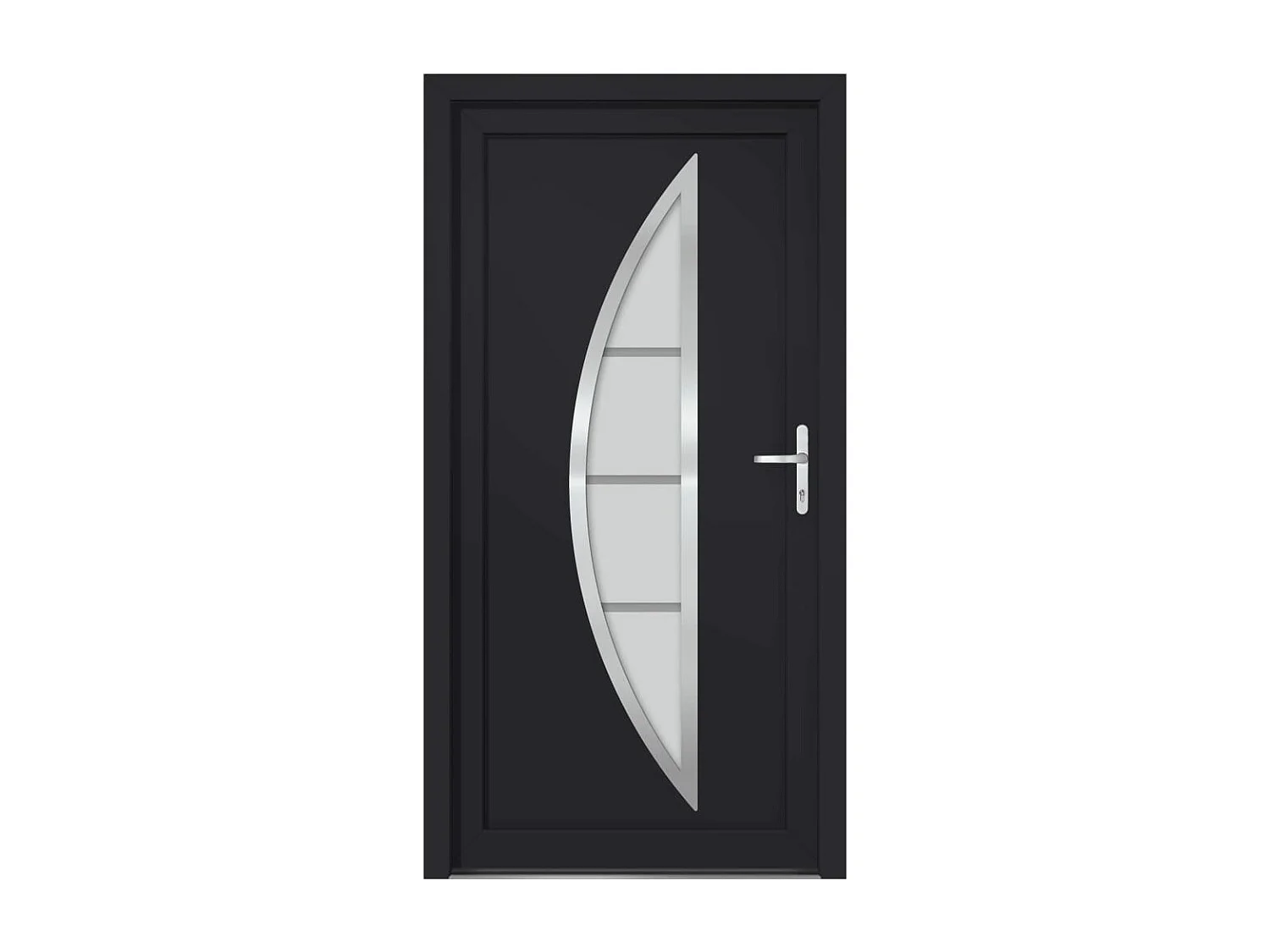 Porta d'ingresso antracite 108x200 cm PVC